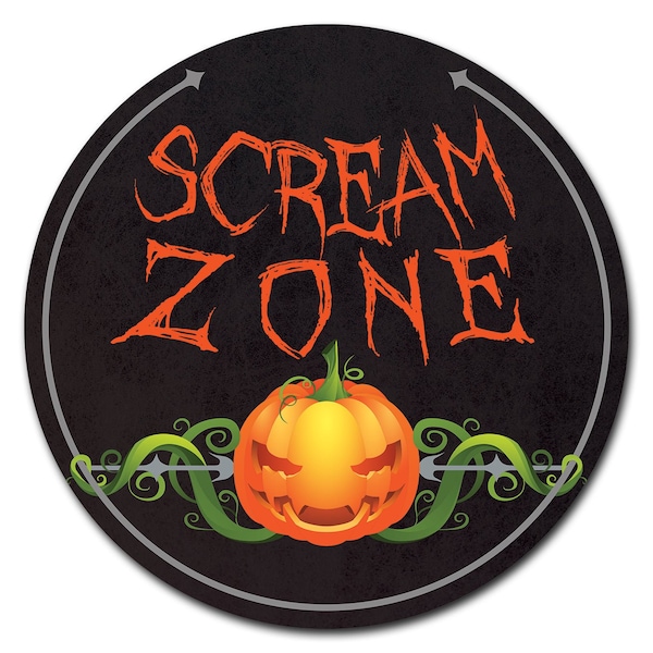 Scream Zone Circle Vinyl Laminated Decal